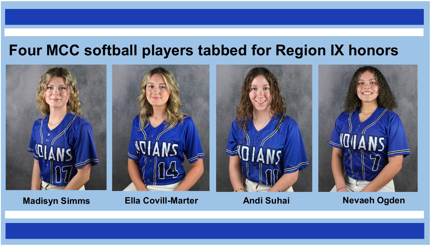 Four MCC softball players selected for Region IX Division 1 honors
