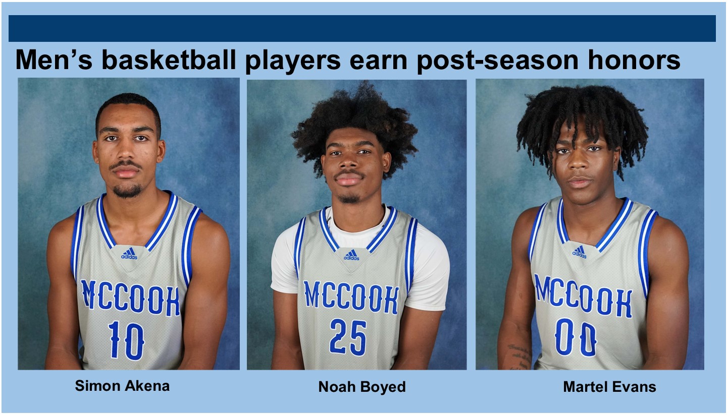 Three MCC men’s basketball players earn post-season recognition